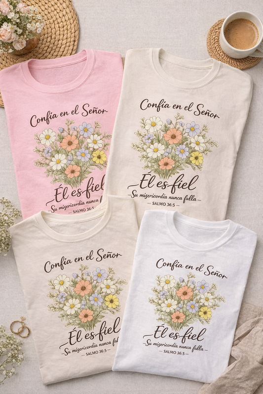 Camiseta “Confía en el Señor – Él es fiel”