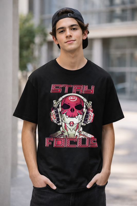 Stay Focus Graphic T-Shirt – Street Art Style Unisex Tee