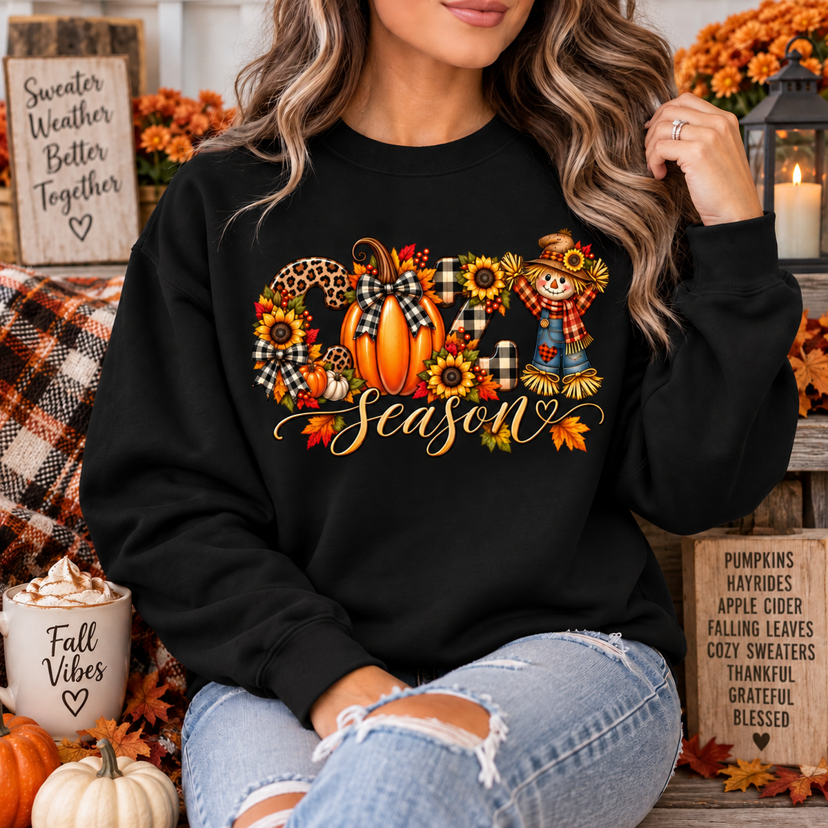 Cozy Season Fall Crewneck Sweatshirt