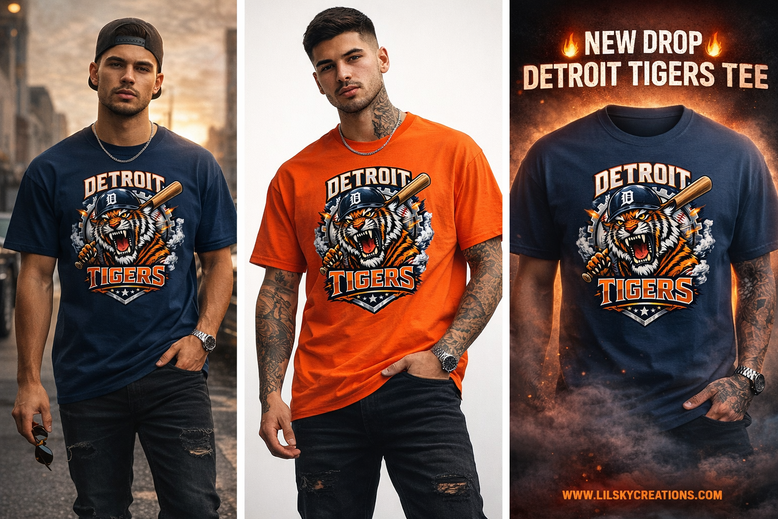 Detroit Tigers Inspired Graphic T-Shirt – Bold Streetwear Baseball Tee