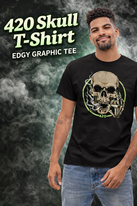 420 Skull Graphic T-Shirt - Bold Streetwear Style