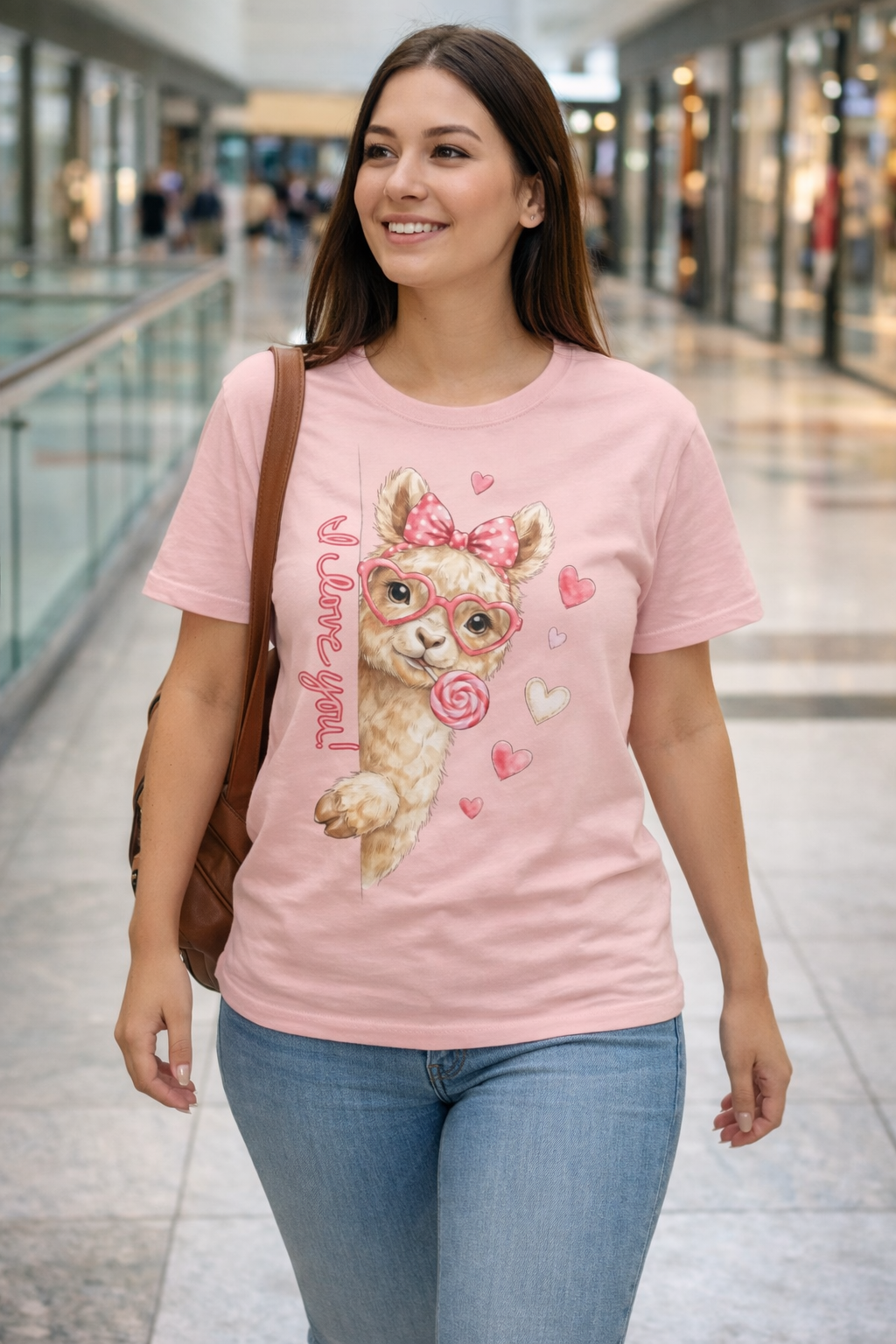 Cute Valentine Alpaca T-Shirt
