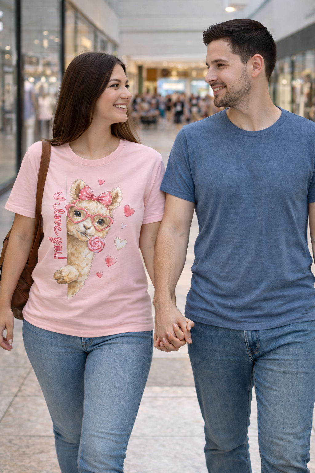 Cute Valentine Alpaca T-Shirt