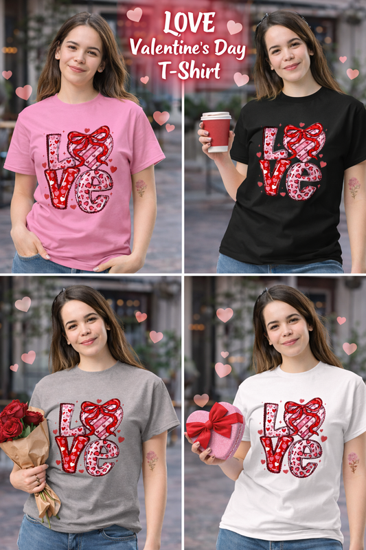 Valentine “LOVE” Women’s Graphic T-Shirt