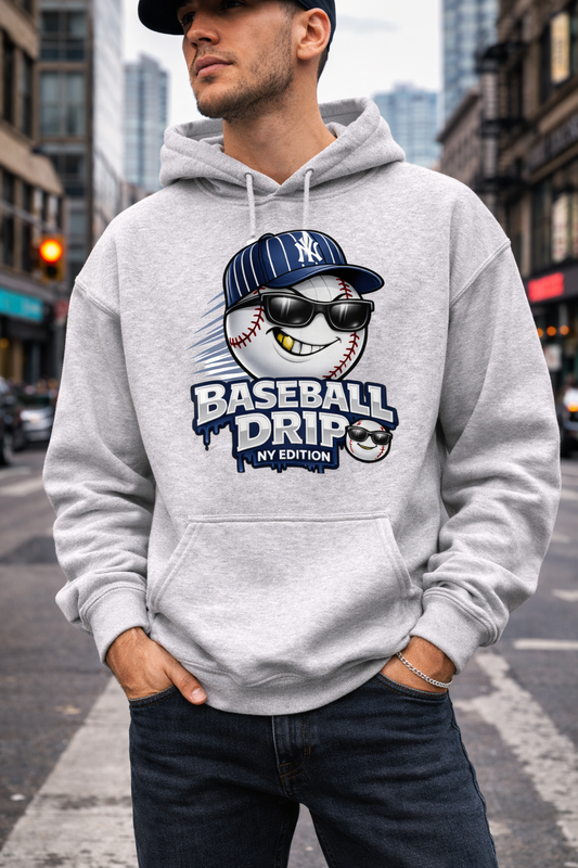 Baseball Drip NY Edition Hoodie – Streetwear Yankees Inspired Hoodie