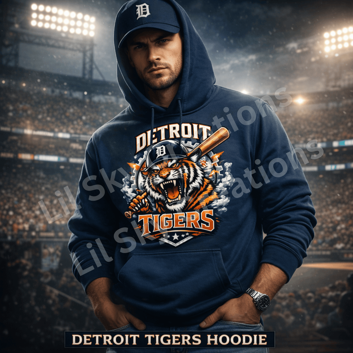 Detroit Tigers Navy Blue Hoodie – Bold Baseball Fan Apparel