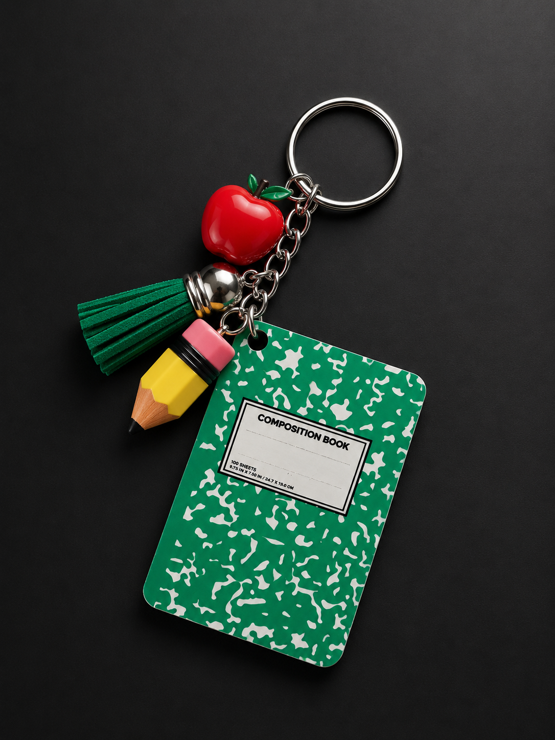 Personalized Pretend To Be A Notebook Keychain - Teacher Gift with Mini Charms