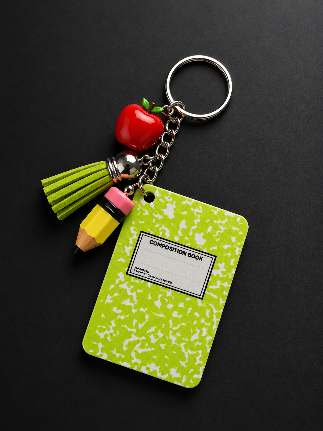 Personalized Pretend To Be A Notebook Keychain - Teacher Gift with Mini Charms