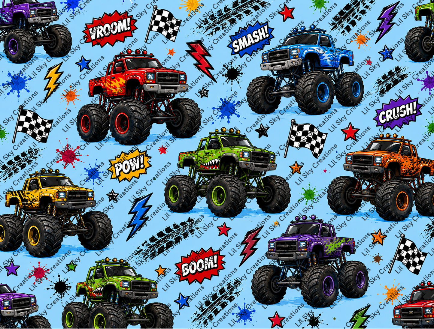 Monster Truck – 12oz Kids Insulated Tumbler | Boys Water Bottle | Stainless Steel Thermo Cup