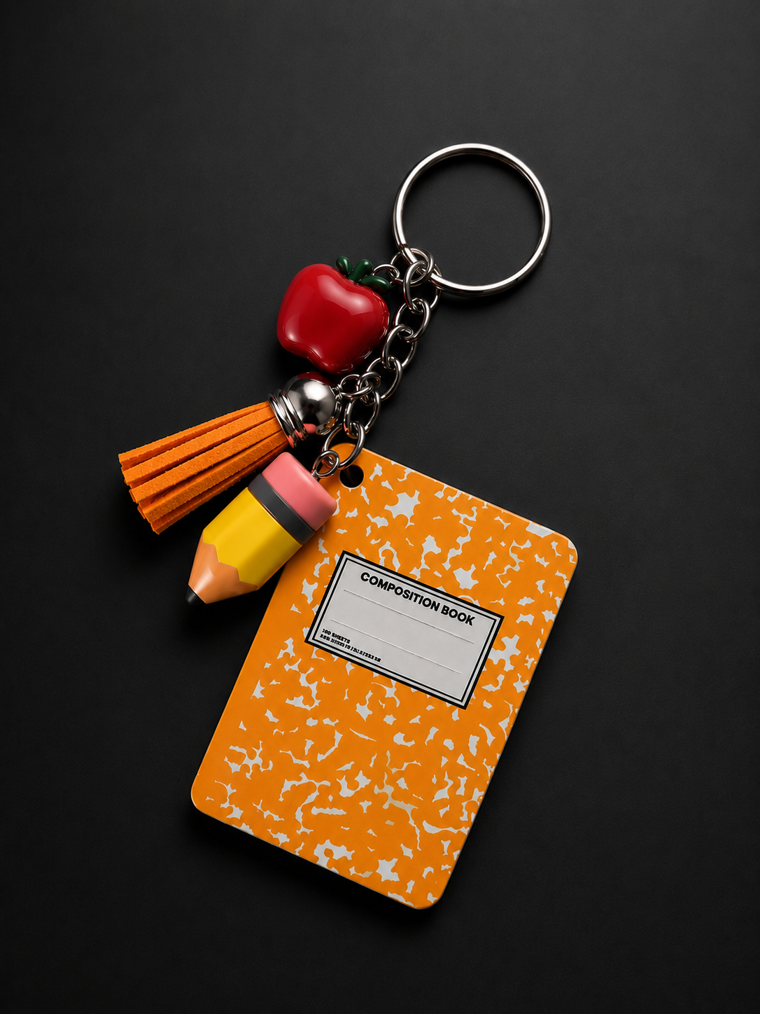 Personalized Pretend To Be A Notebook Keychain - Teacher Gift with Mini Charms