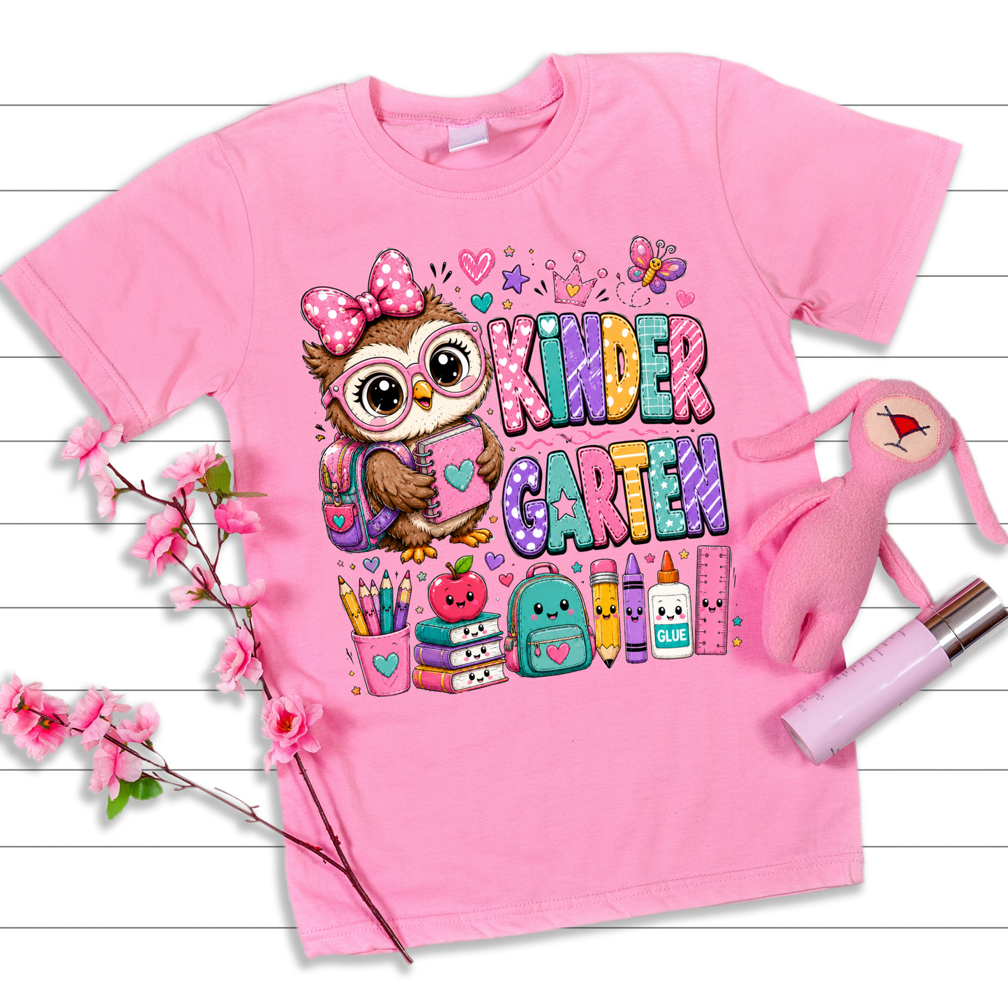 Cute Girls Back to School Shirt – Pre-K through Sixth Grade | Adorable Owl Graphic Tee | First Day of School Outfit | Kids School Shirt