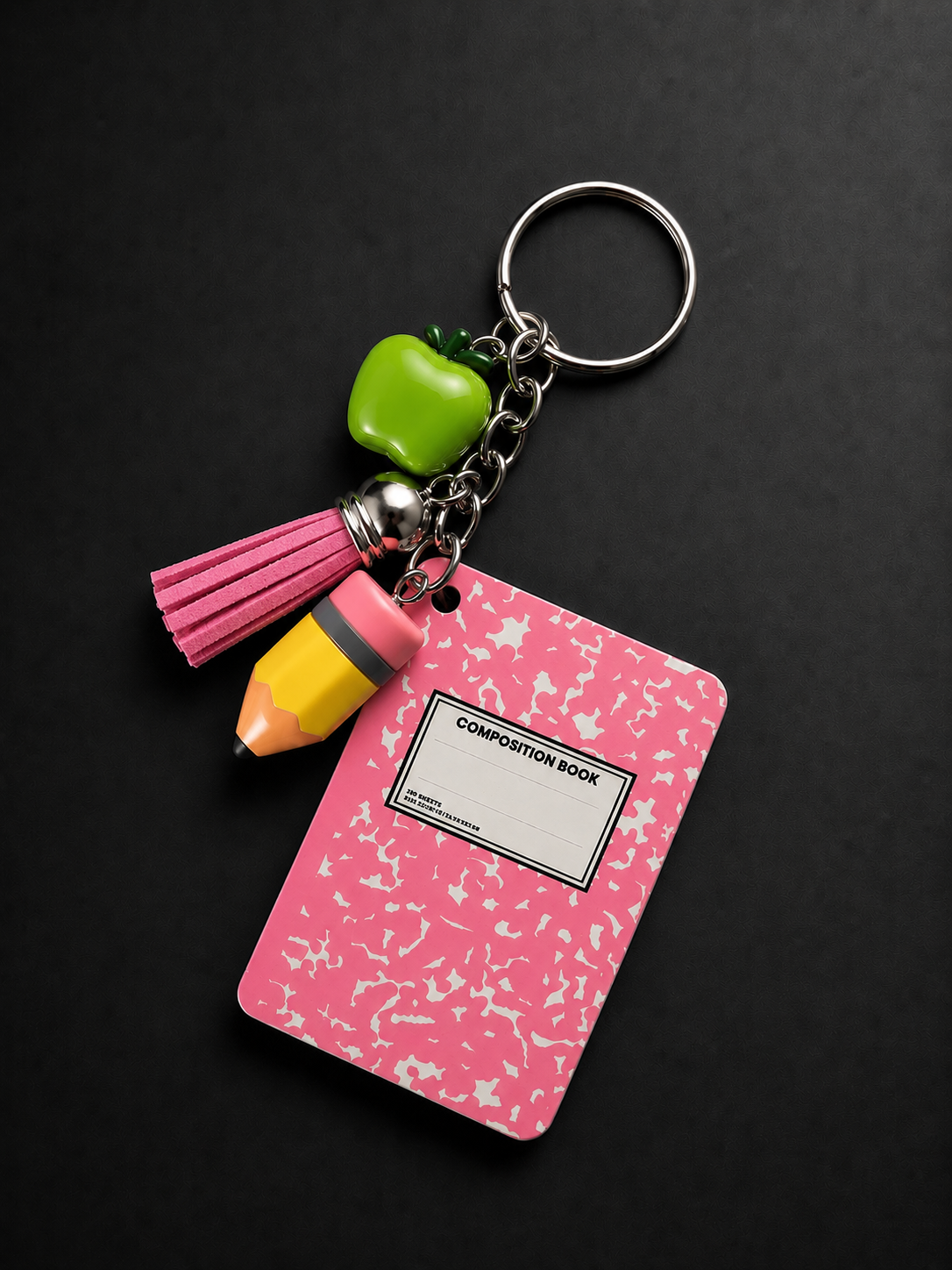 Personalized Pretend To Be A Notebook Keychain - Teacher Gift with Mini Charms
