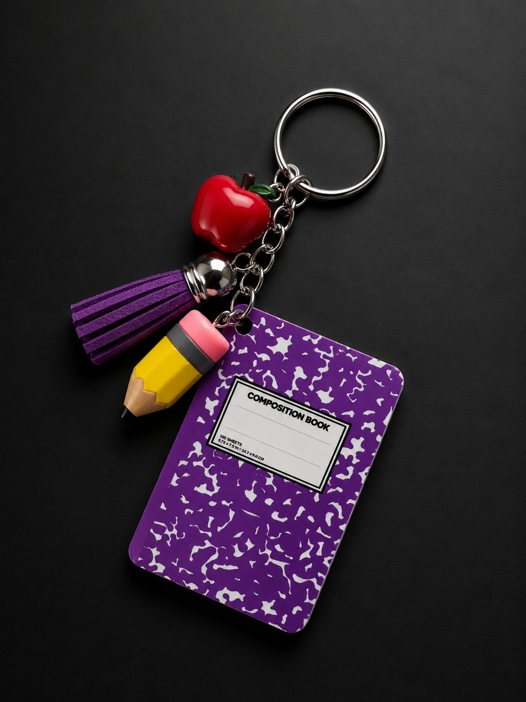 Personalized Pretend To Be A Notebook Keychain - Teacher Gift with Mini Charms