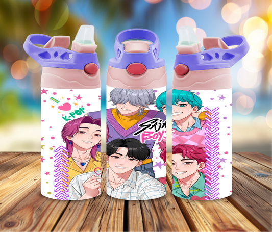 K-Pop Inspired Kids Tumbler – 12oz Stainless Steel Water Bottle