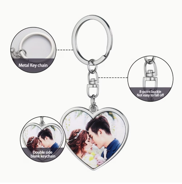 Photo Heart Keychain