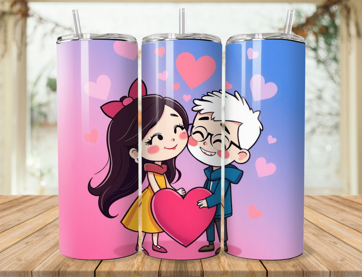 Valentine Couple Metal Tumbler