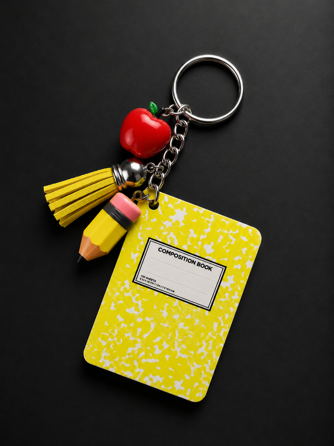 Personalized Pretend To Be A Notebook Keychain - Teacher Gift with Mini Charms