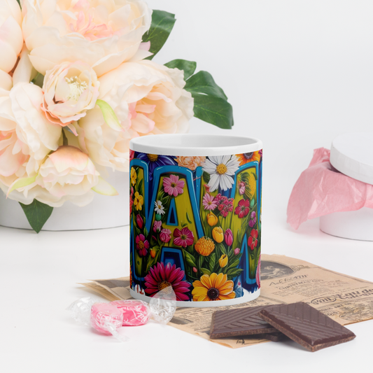 Mama Floral - White Mug image 0
