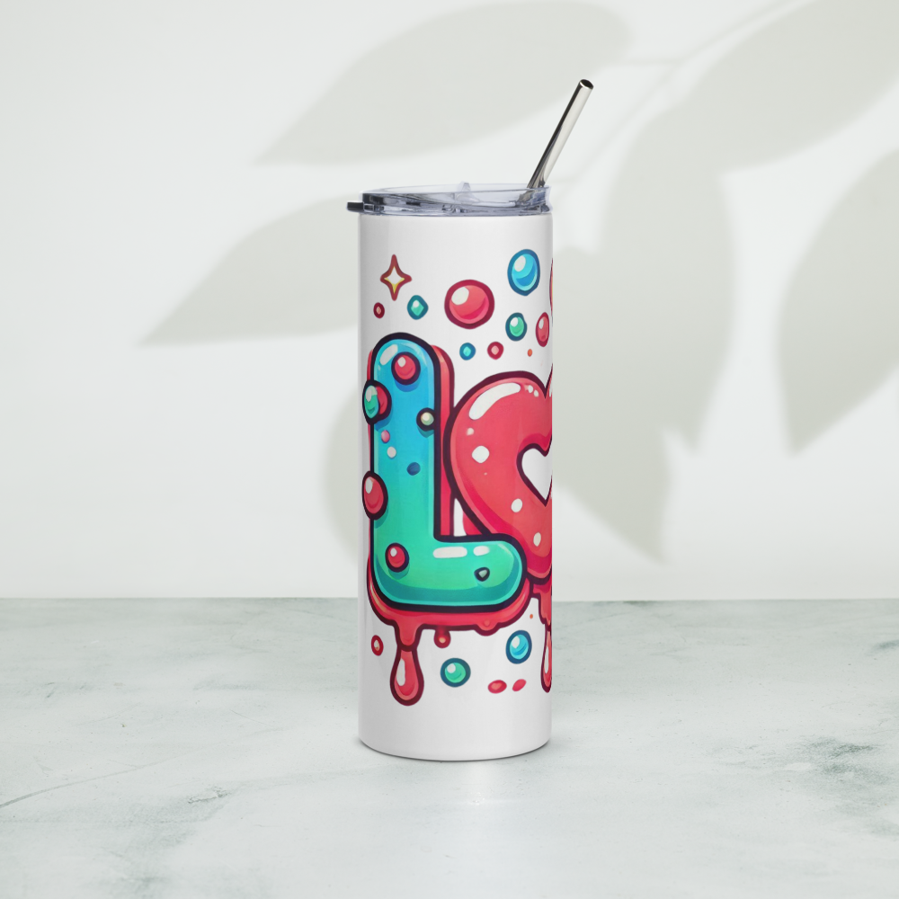 Love (Dripping Colors Design) Tumbler image 0