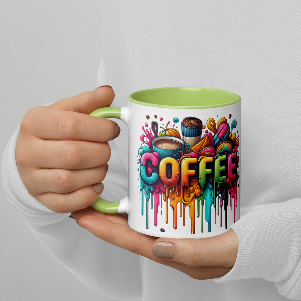 Coffee (Dripping Colors) - Colored Mug image 3