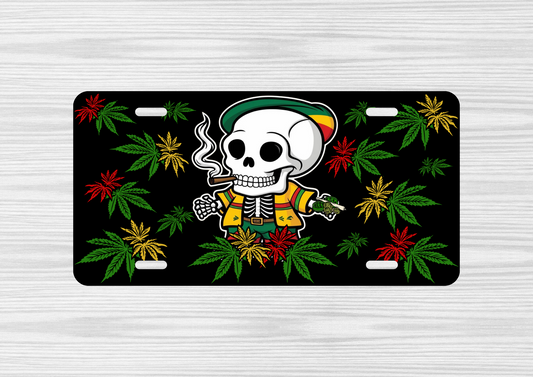Skeleton Cannabis License Plate image 0