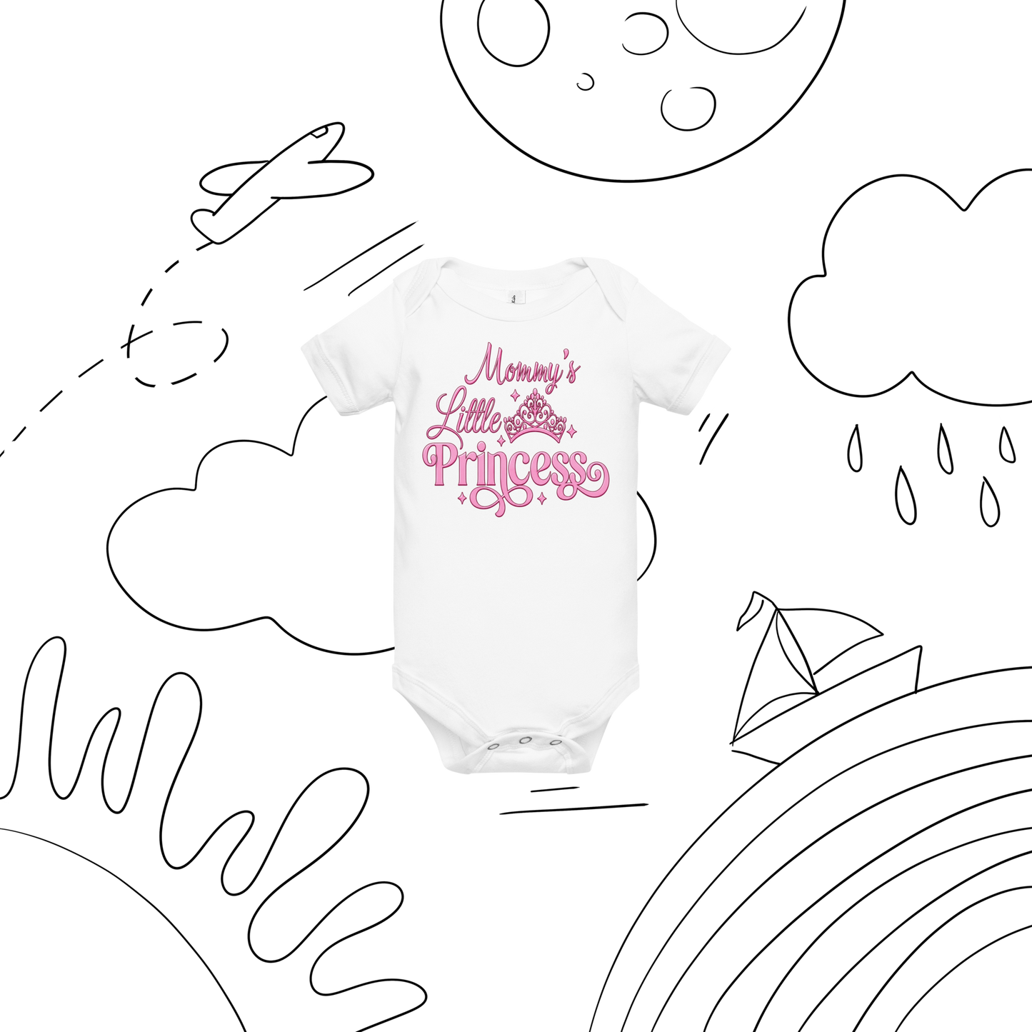 Mommy's Little Princess Baby Onesie – Cute Pink Princess Infant Bodysuit