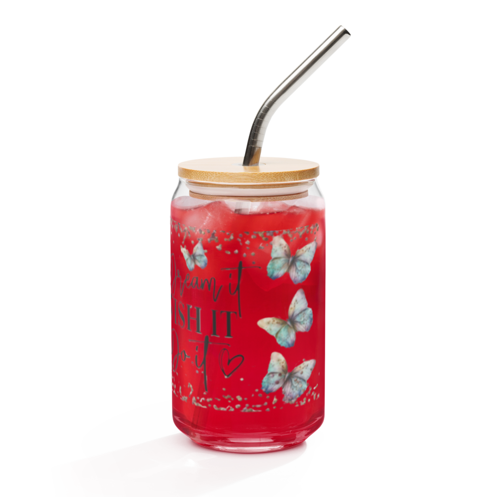 Dream It, Wish It, Do It Glass Cup w/Lid image 3
