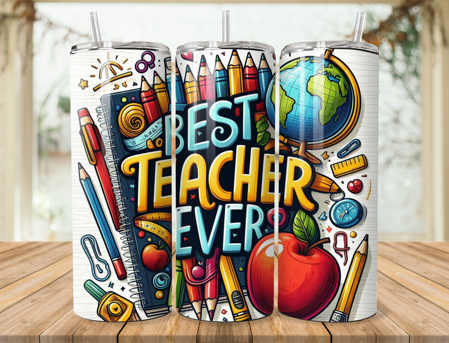 Best Teacher Ever Design Tumbler
