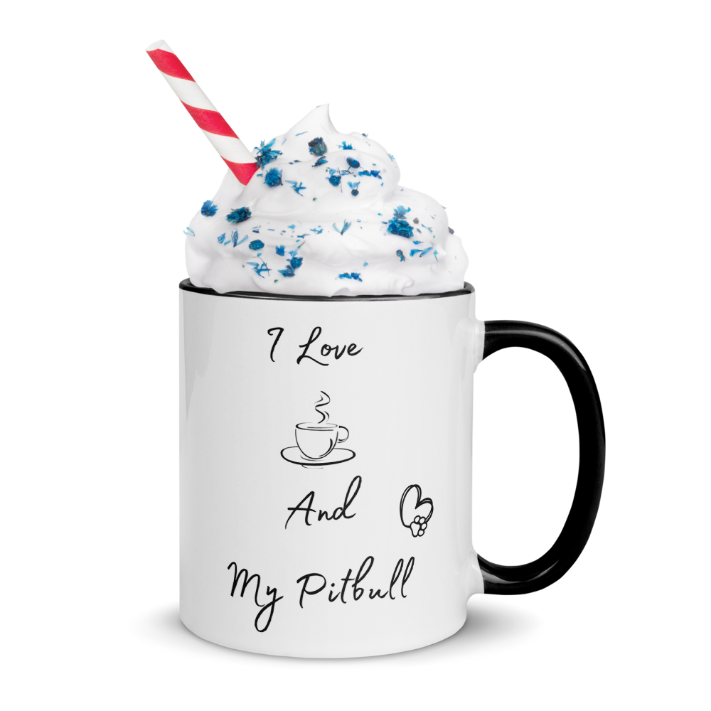 Loves Pitbull & Coffee - Colored Mug image 5