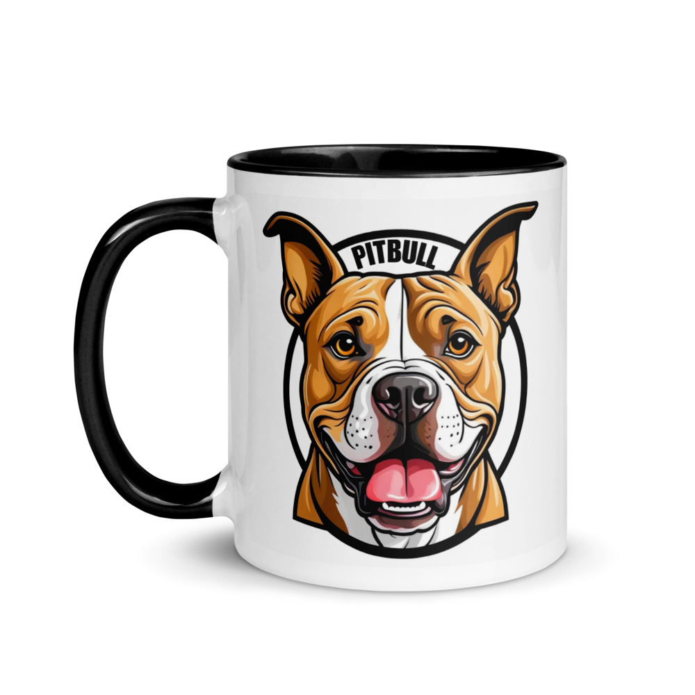 Loves Pitbull & Coffee - Colored Mug image 1