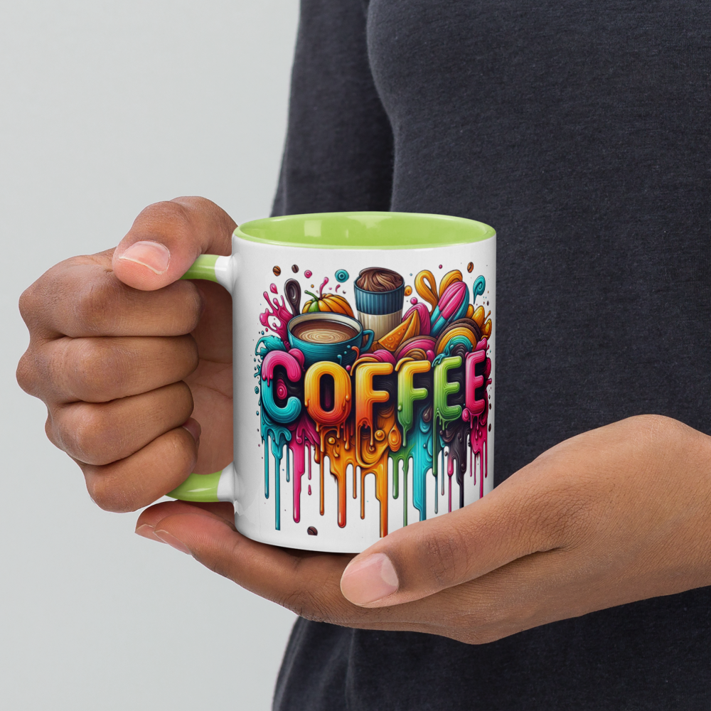 Coffee (Dripping Colors) - Colored Mug image 1