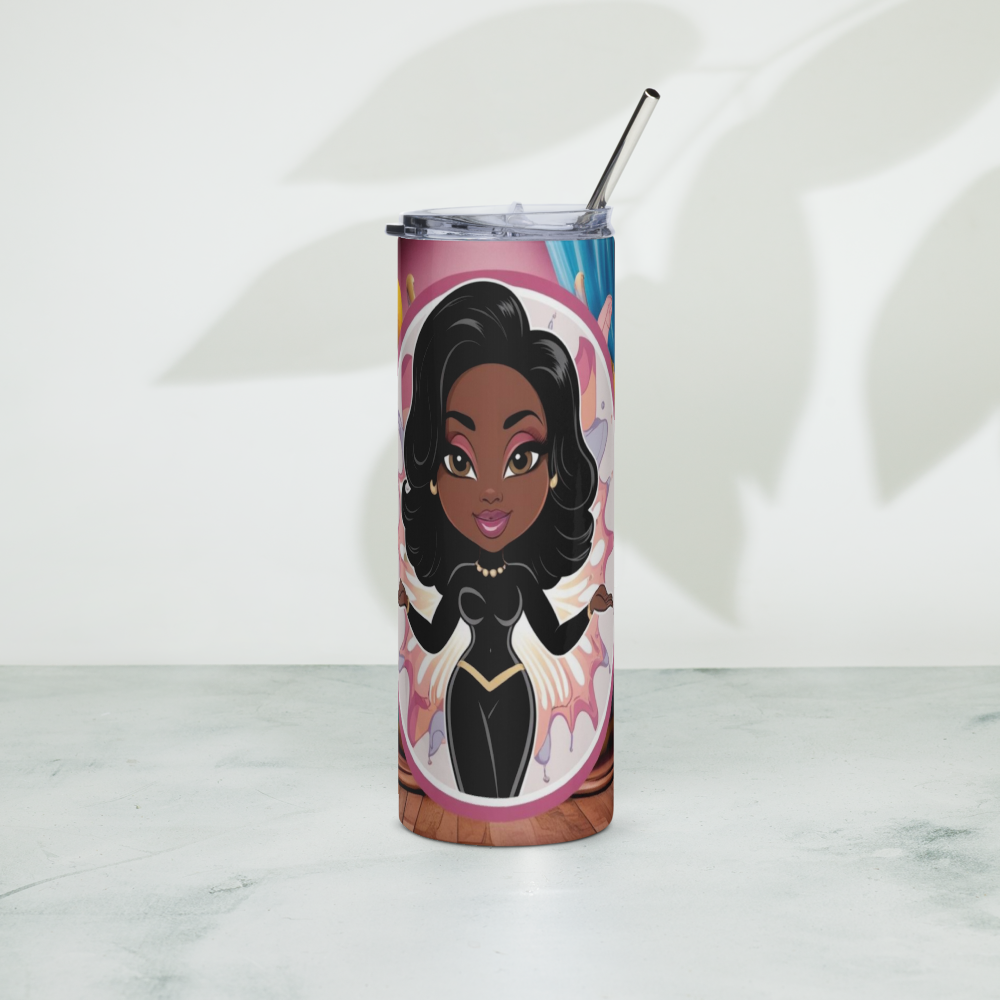 Her Power, Her Voice Metal Tumbler image 0