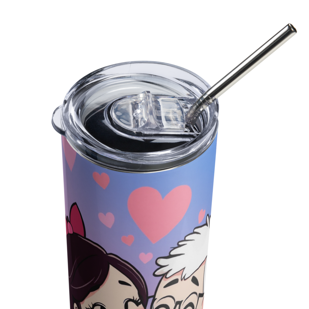 Valentine Couple Metal Tumbler image 1