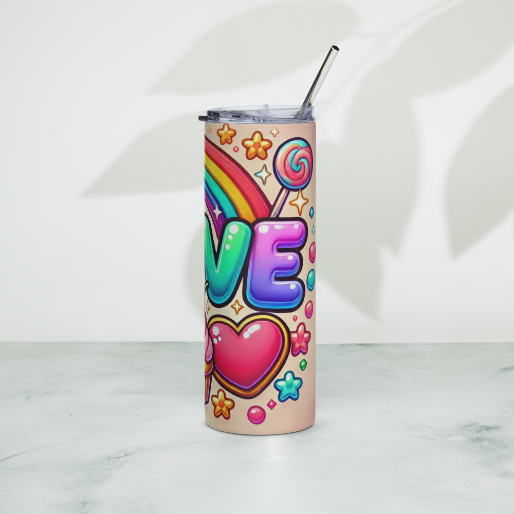 Love (Candy & Rainbow) Tumbler image 1