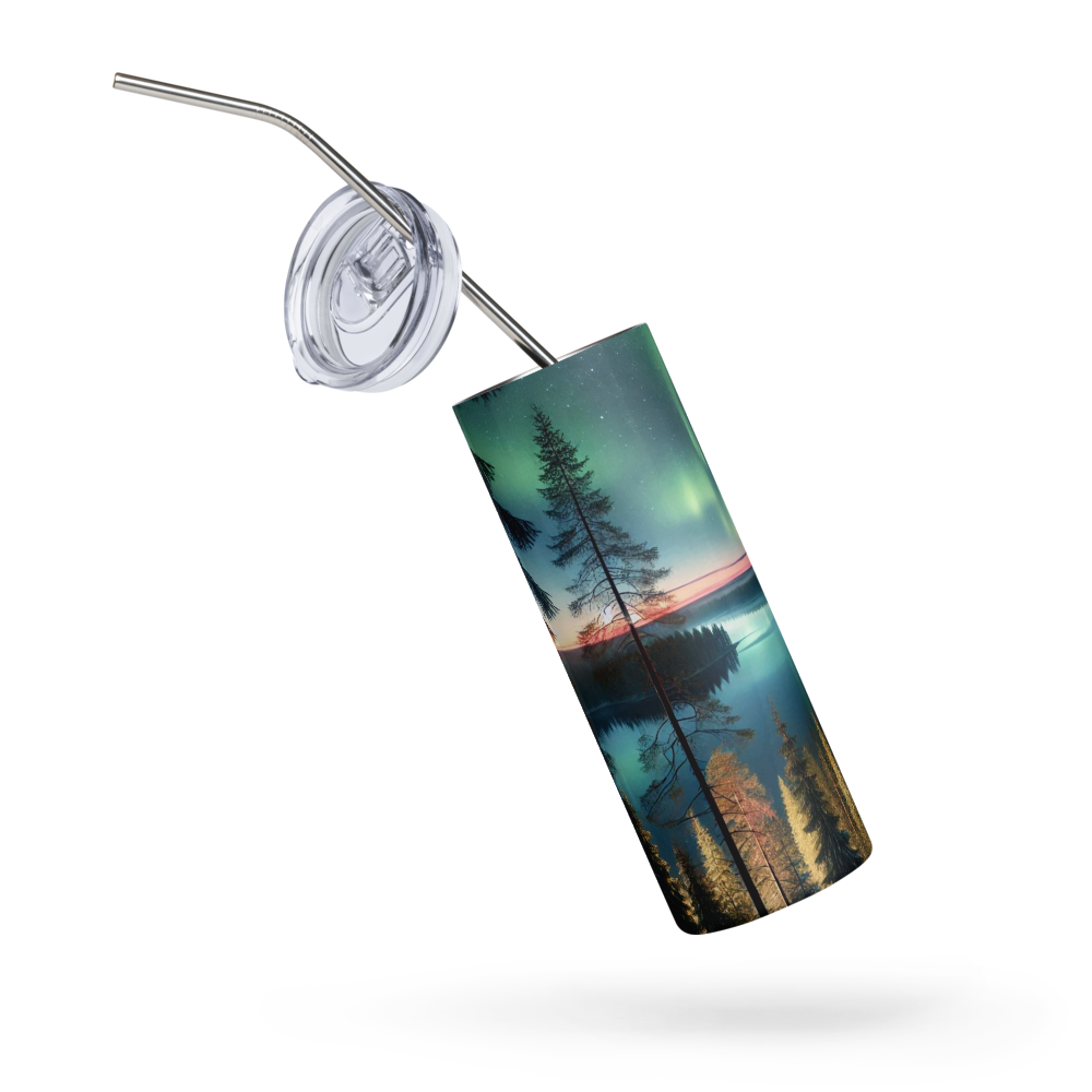Nature with Northern Lights Tumbler image 4