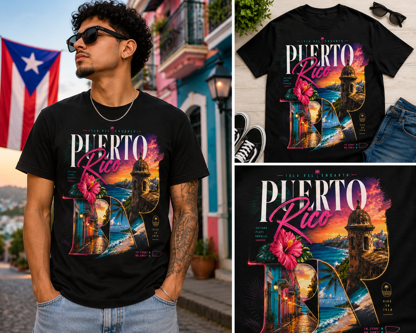Puerto Rico Sunset Paradise Graphic T-Shirt