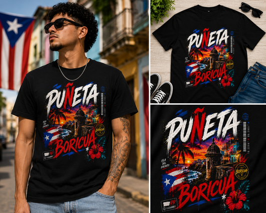 Puñeta Boricua Puerto Rico Pride Graphic T-Shirt
