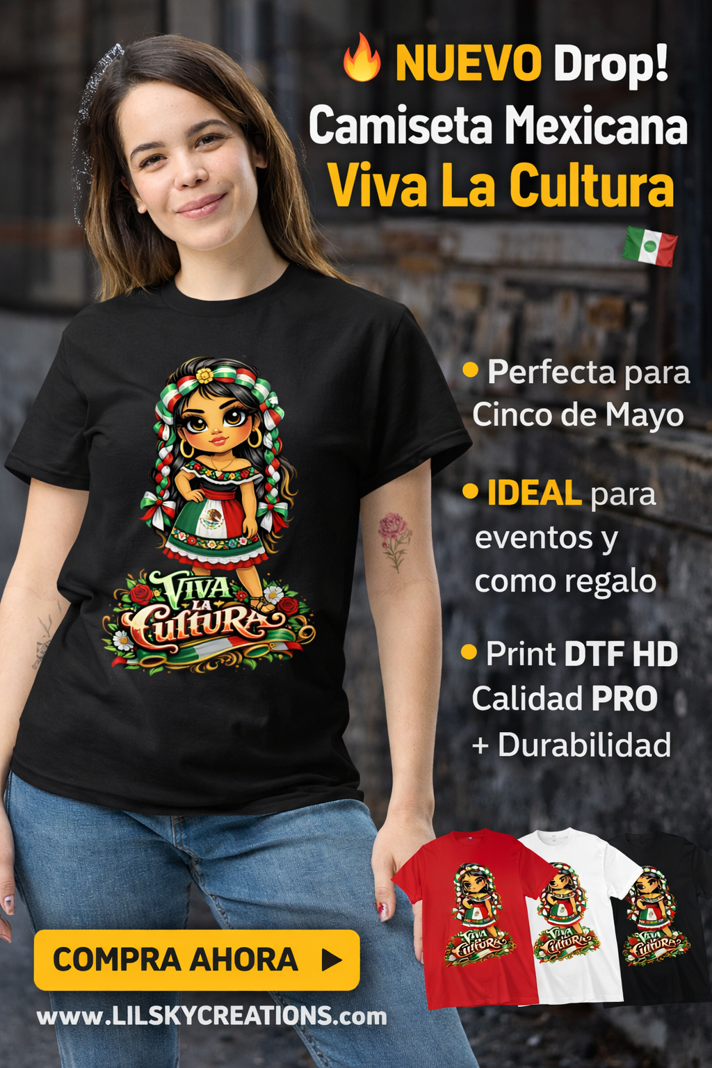 Viva La Cultura Tee – Edición Tradicional Mexicana