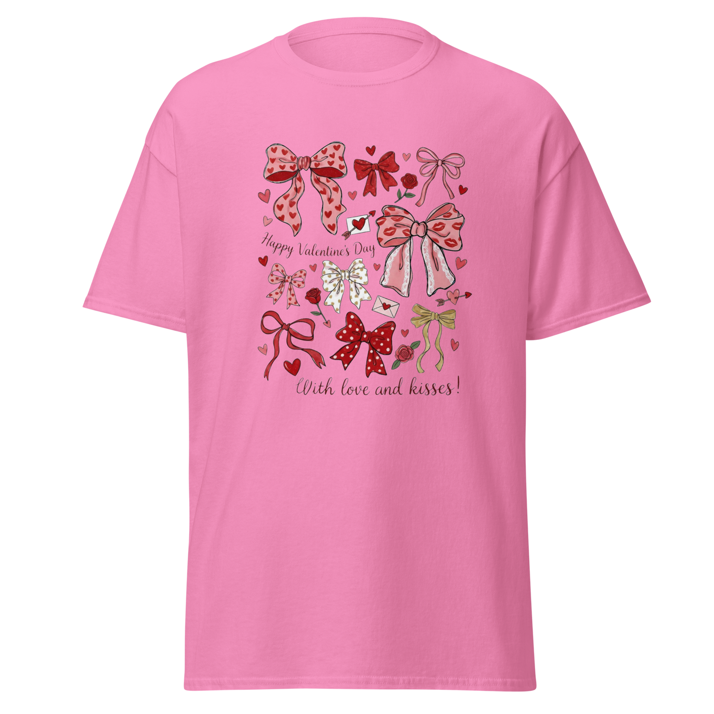 Valentine Bows & Love T-Shirt | Cute Unisex Graphic Tee