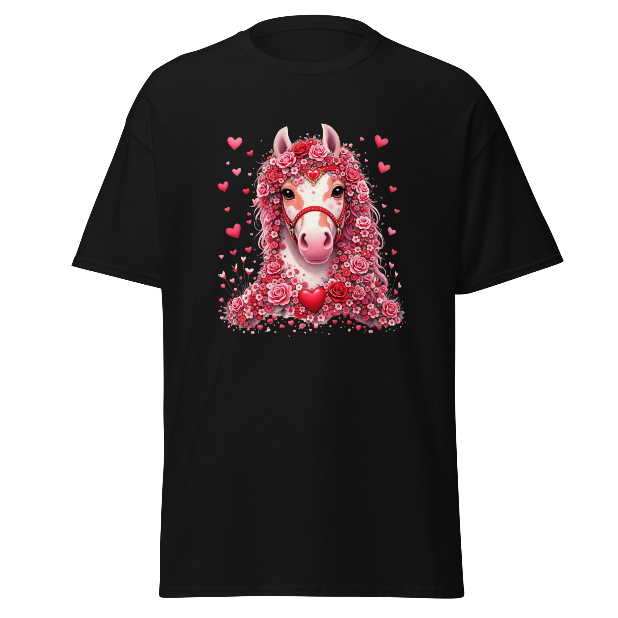 Valentine Pony Floral Graphic T-Shirt
