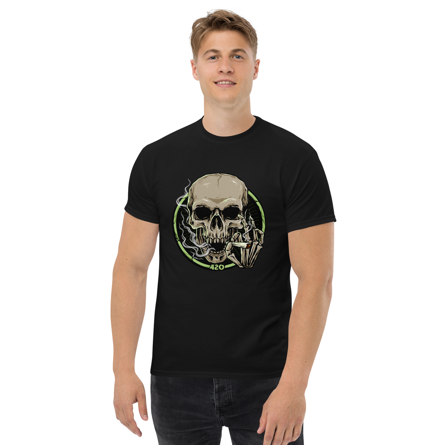 420 Skull Graphic T-Shirt - Bold Streetwear Style