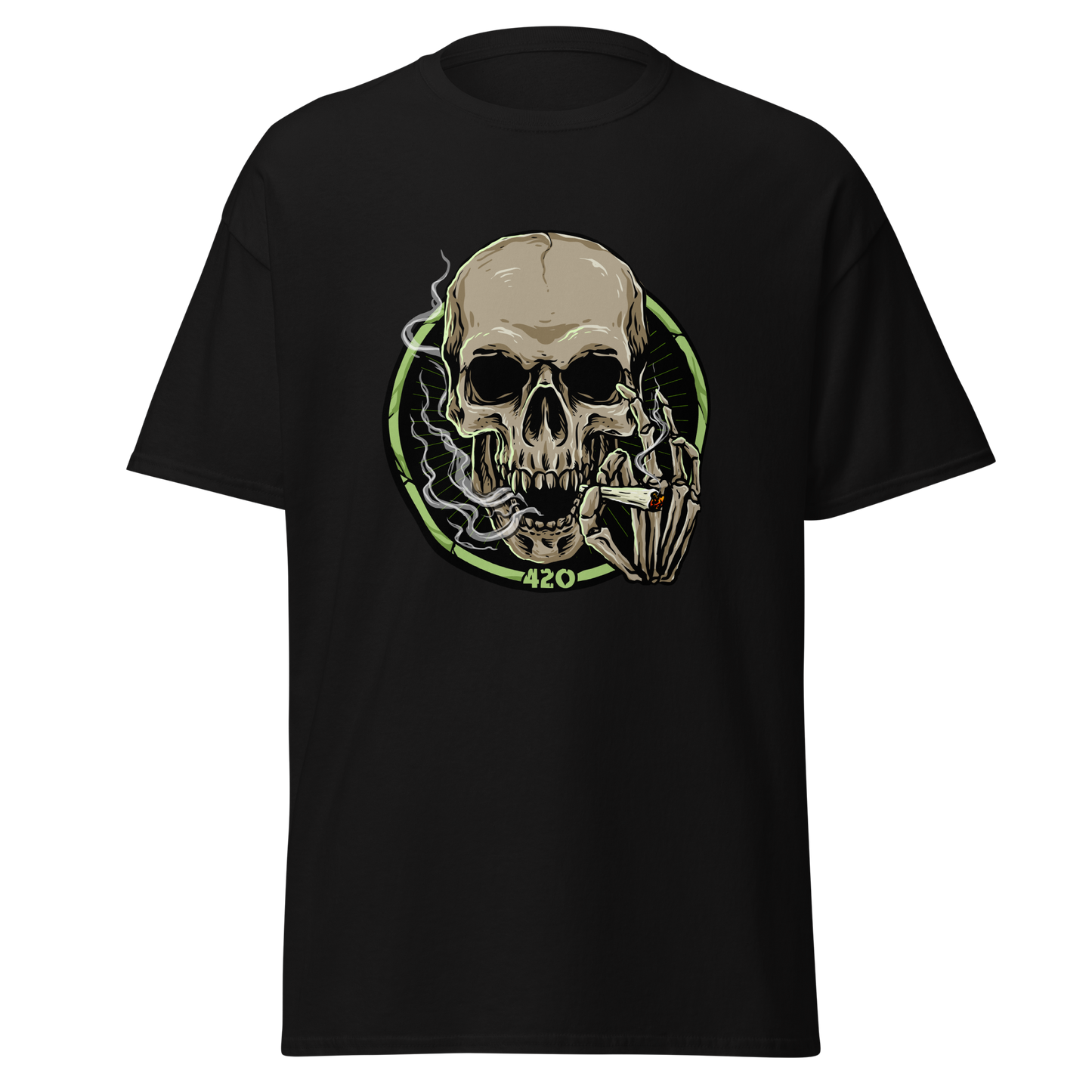 420 Skull Graphic T-Shirt - Bold Streetwear Style