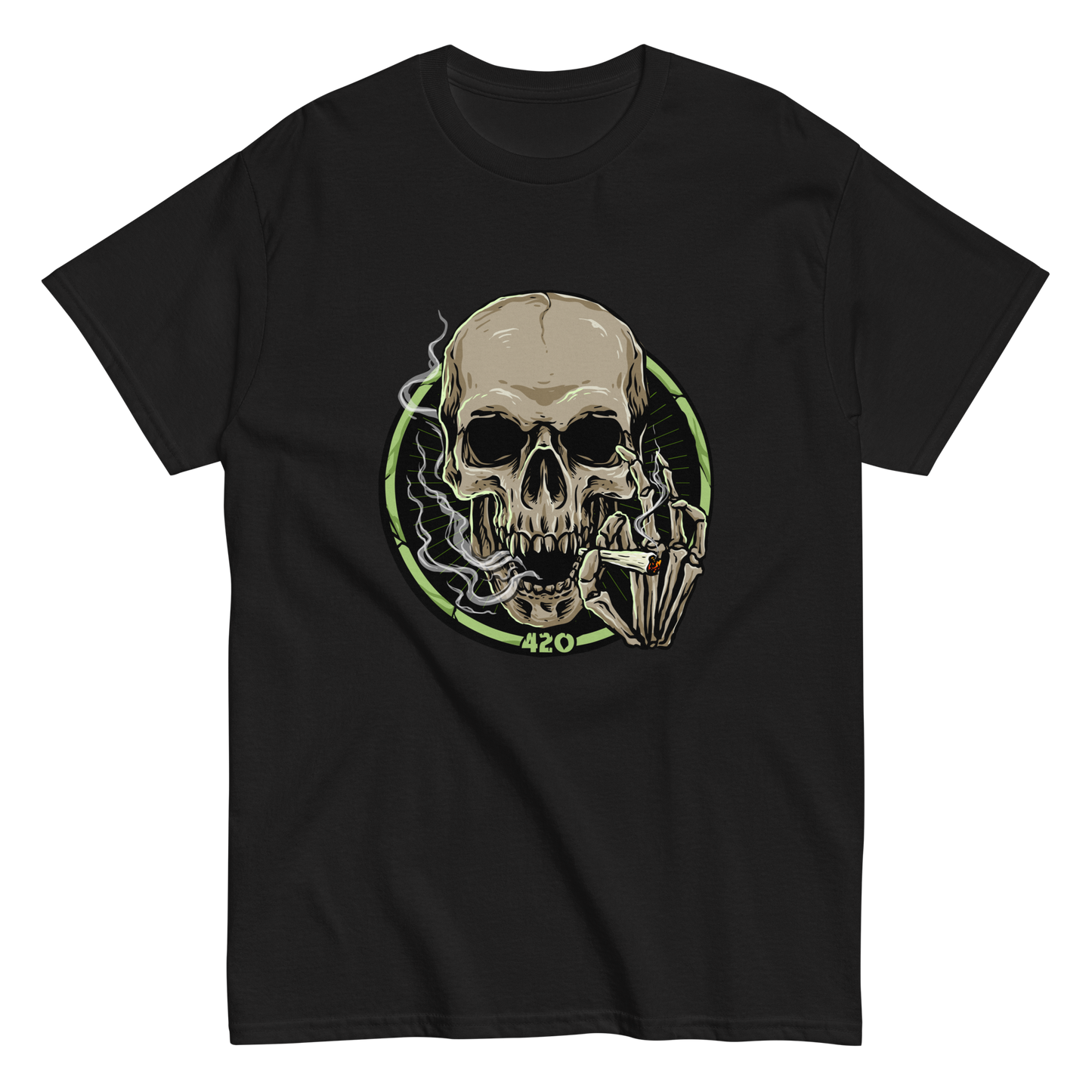 420 Skull Graphic T-Shirt - Bold Streetwear Style