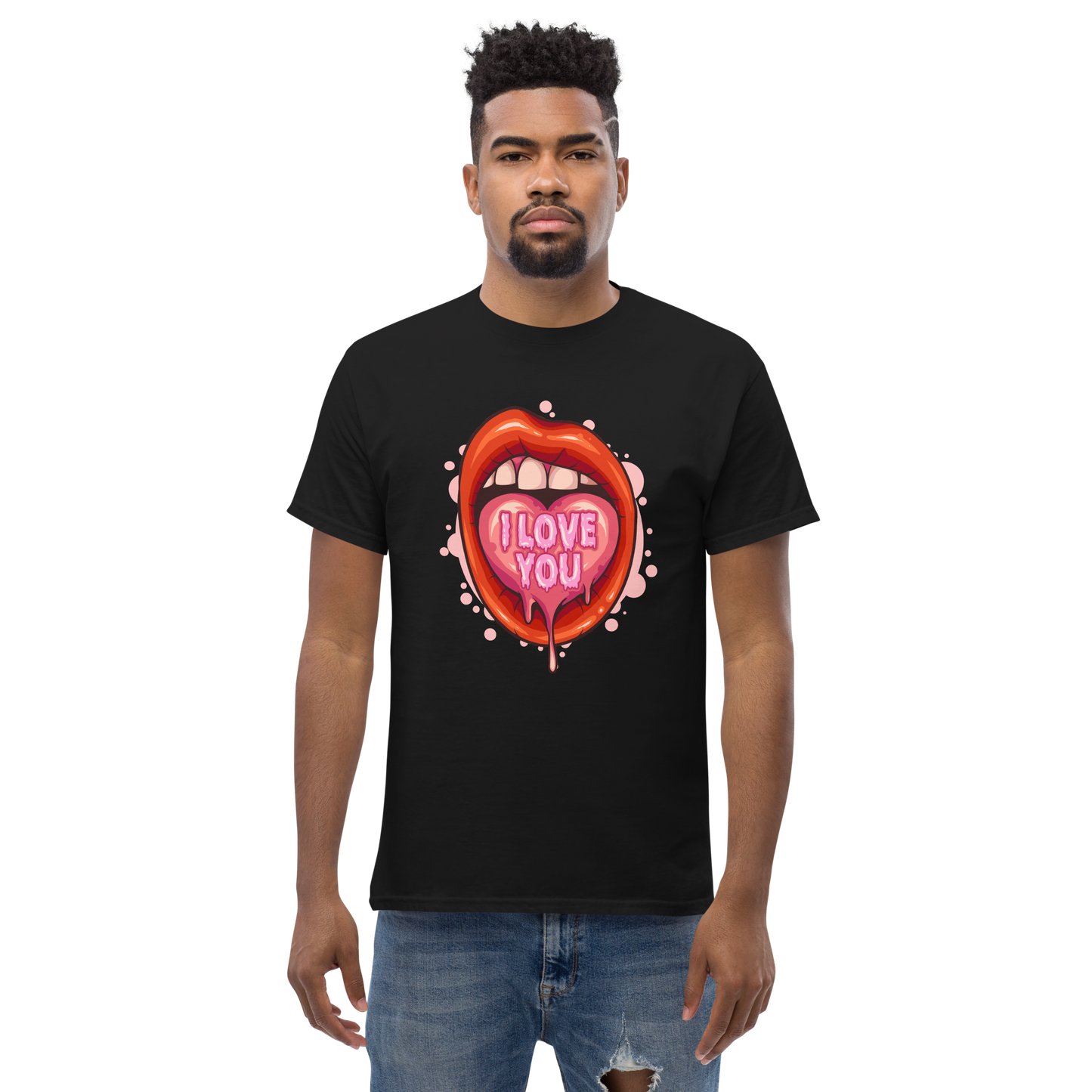 “I Love You” Lips Graphic T-Shirt – Bold Romantic Streetwear Design