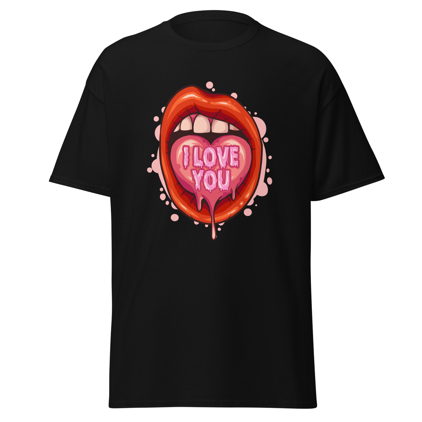 “I Love You” Lips Graphic T-Shirt – Bold Romantic Streetwear Design