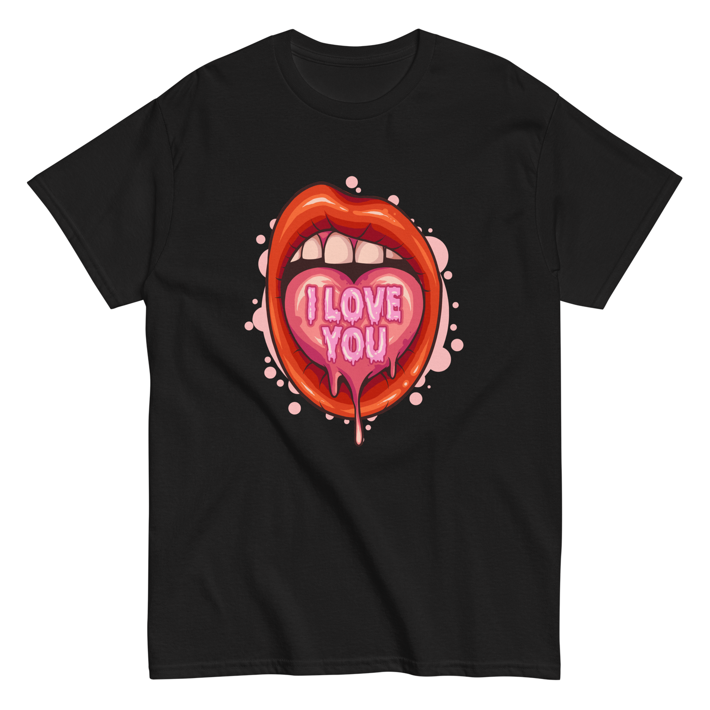 “I Love You” Lips Graphic T-Shirt – Bold Romantic Streetwear Design
