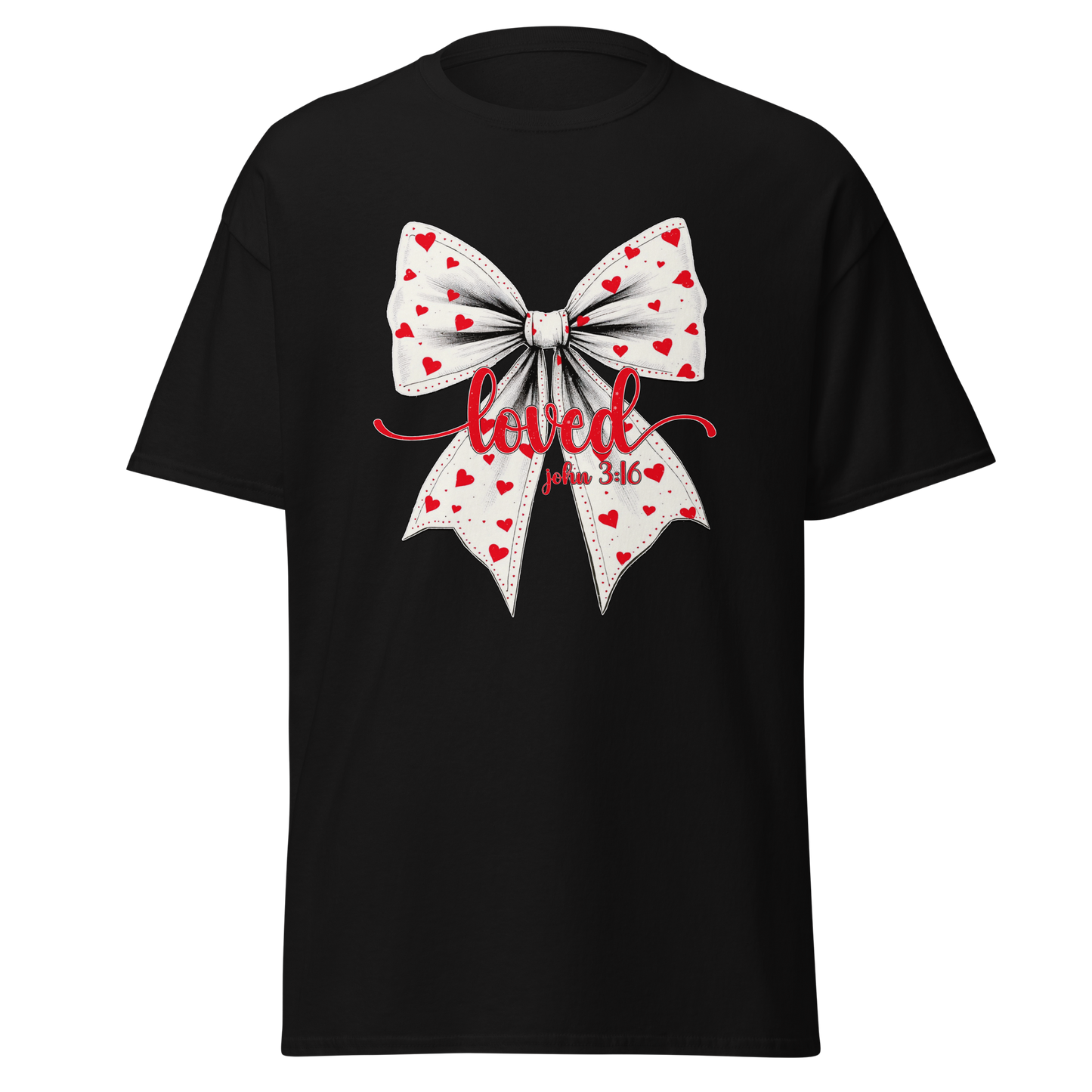 Loved Bow Christian T-Shirt – John 3:16