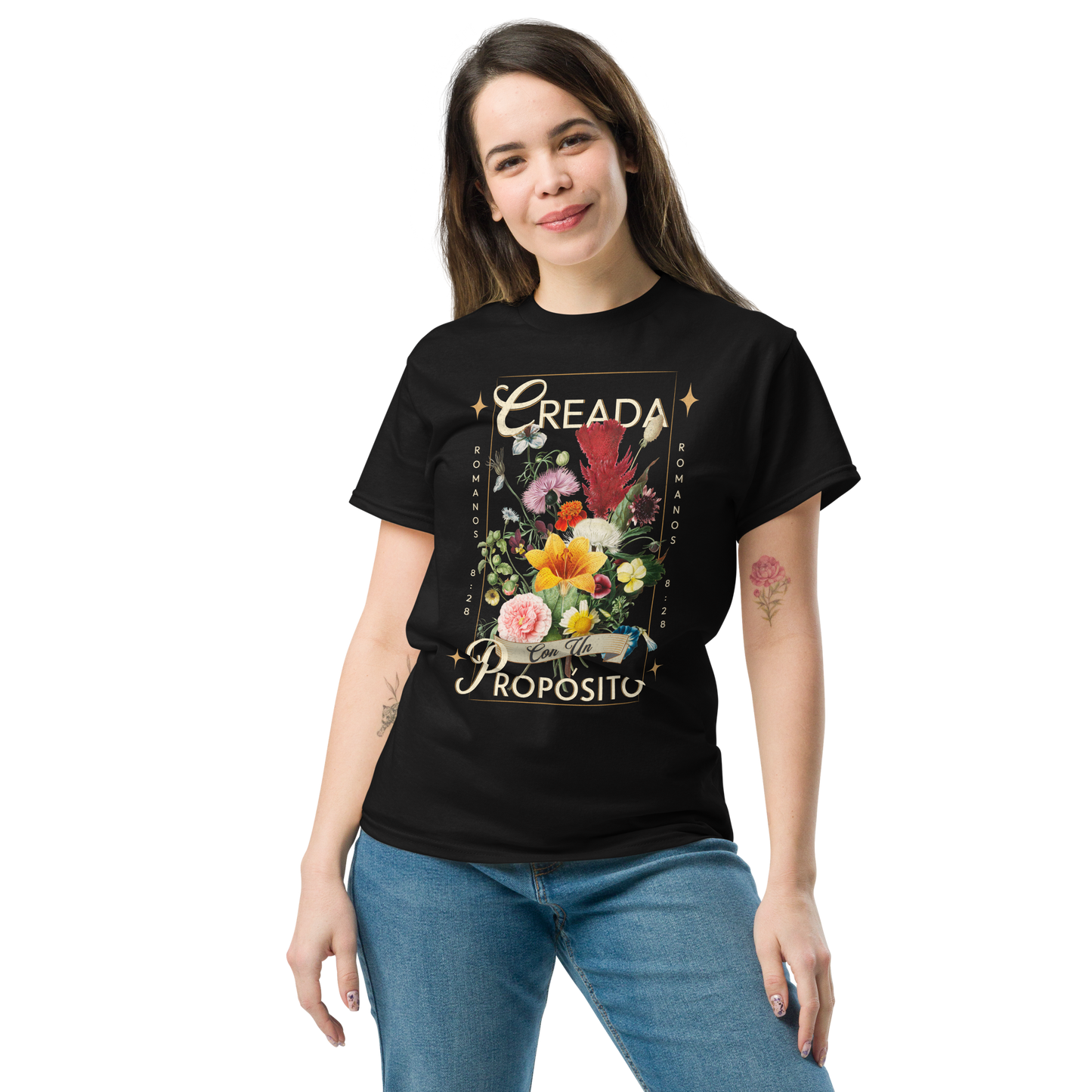 Camiseta “Creada con un Propósito” – Romanos 8:28