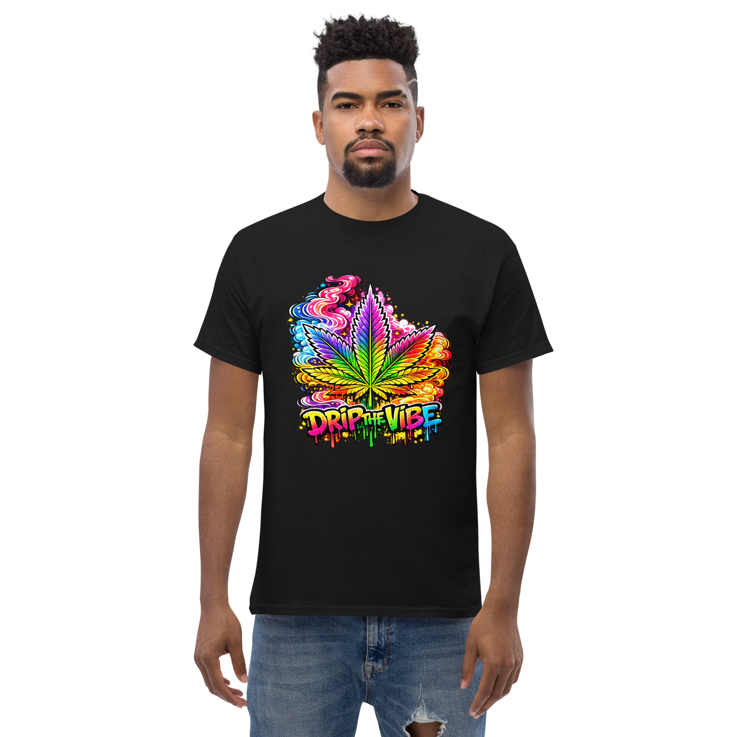 “Drip The Vibe” Unisex Graphic T-Shirt – Colorful Artistic Streetwear Design