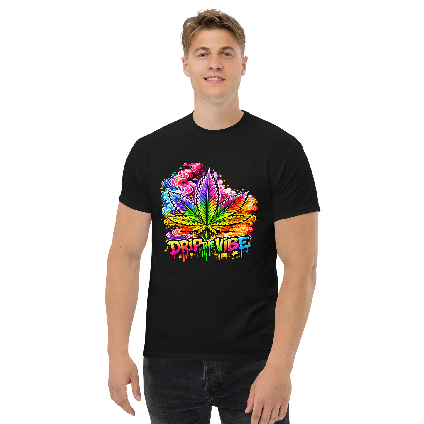 “Drip The Vibe” Unisex Graphic T-Shirt – Colorful Artistic Streetwear Design